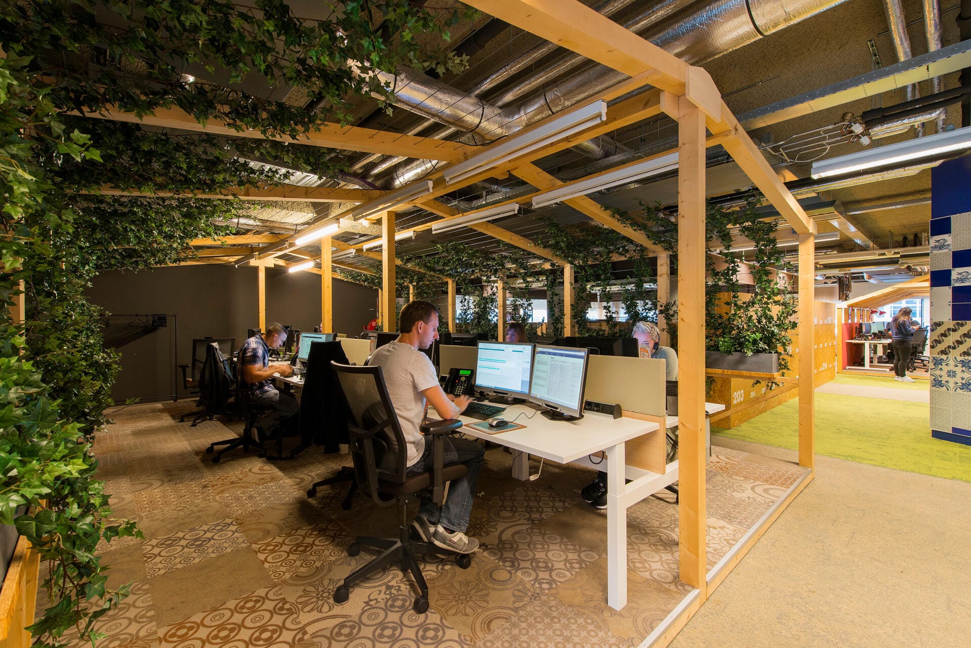 Achtergrondafbeelding van een modern kantoor